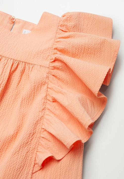 MANGO - Ruffled dress kathi - orange