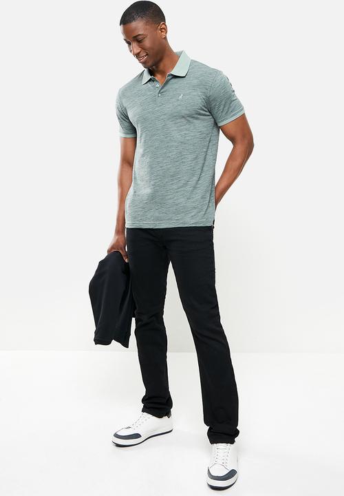 POLO - Nasa spacedyed custom fit golfer - grey