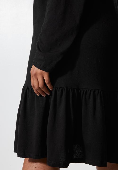 Superbalist - Dropped waist T-shirt dress - black