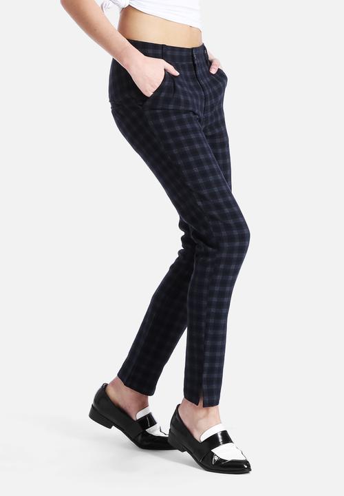 Native Youth - Textured Check Cigarette Trouser