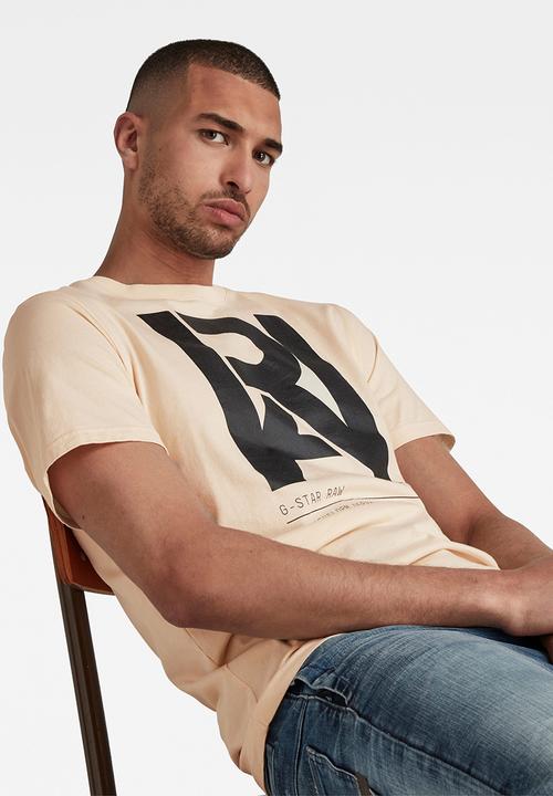 G-STAR - Graphic raw T-shirt - ecru