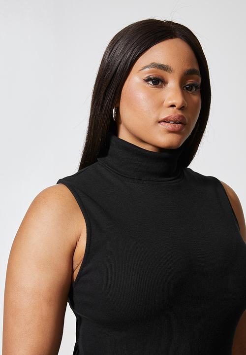 Superbalist - Single poloneck top - black