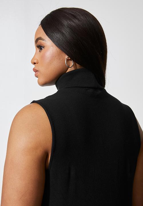 Superbalist - Single poloneck top - black