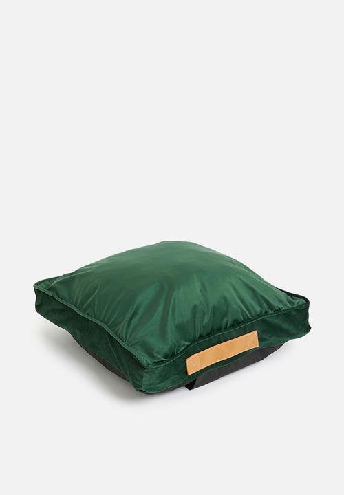 Sixth Floor - Velvet snooze basking pet bed - hunter green