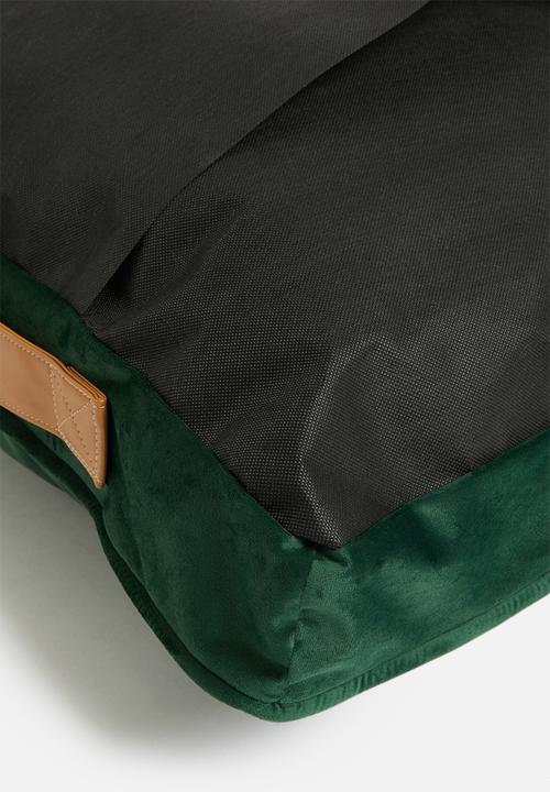 Sixth Floor - Velvet snooze basking pet bed - hunter green