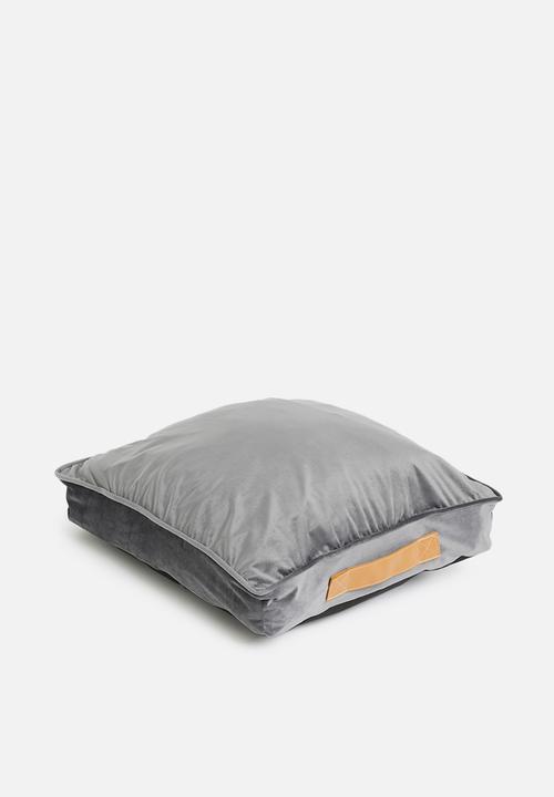 Sixth Floor - Velvet snooze basking pet bed - charcoal