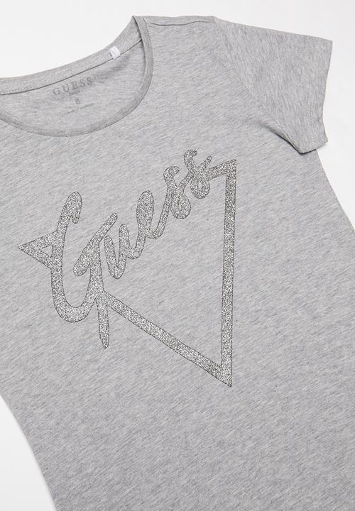 GUESS - Guess script tri tee - grey