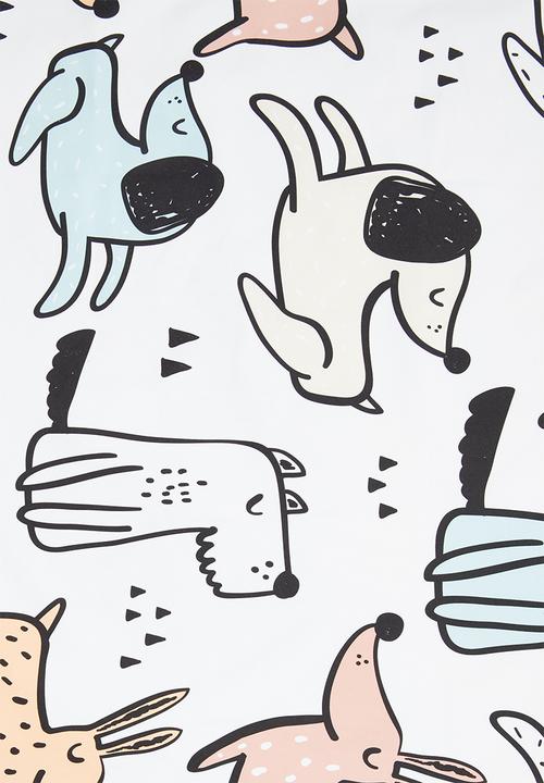 Bobums - Microfibre printed towel - multicoloured doggie dog