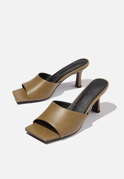 Cotton On - Elsie minimal mule - soft moss