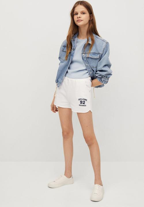 MANGO - Shorts college - white