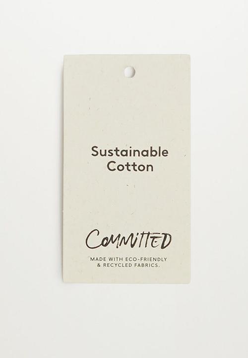 MANGO - T-shirt bean - white