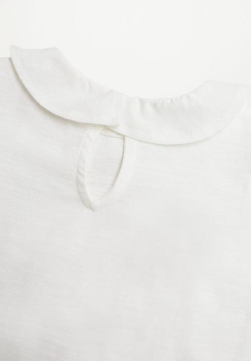 MANGO - T-shirt bean - white