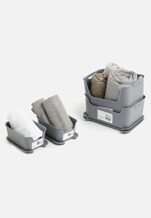 Litem - Al living box set of 4 - grey