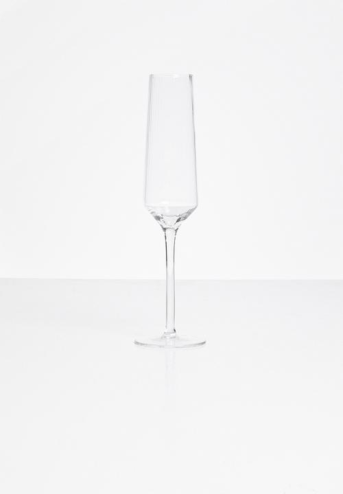 Sixth Floor - Citrine champagne flute set of 4-clear 
