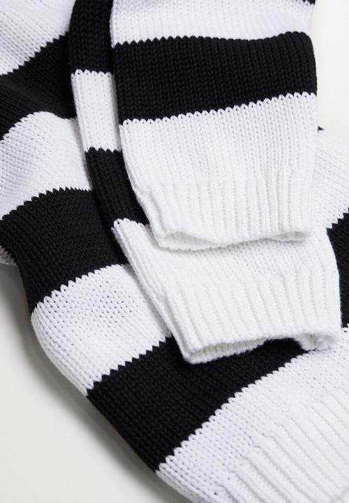 MANGO - Sweater kodak - black/white