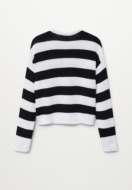 MANGO - Sweater kodak - black/white