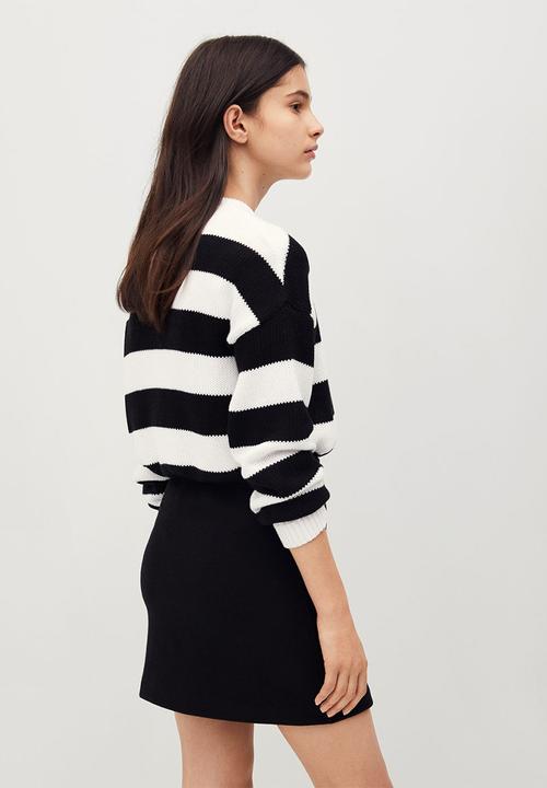 MANGO - Sweater kodak - black/white