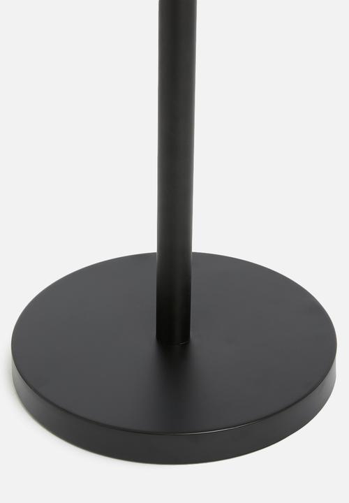 Sixth Floor - Iron coat stand with ash wood hooks - black