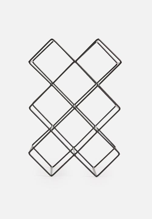 H&S - Geo wine rack - black