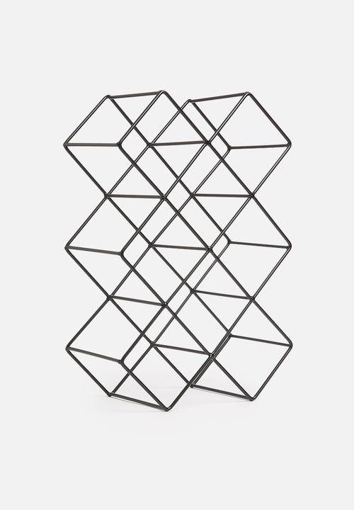 H&S - Geo wine rack - black