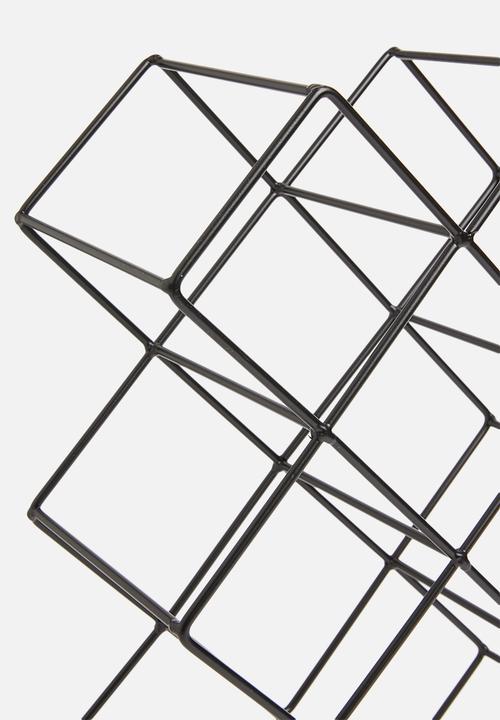 H&S - Geo wine rack - black