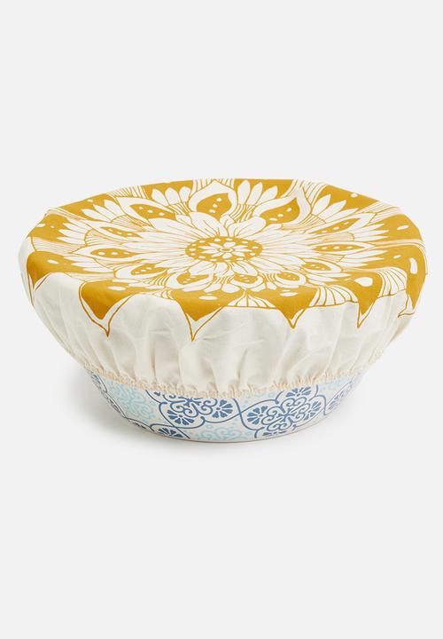 Halo Dish Covers - Dish and bowl cover large set of 3 - edible flowers - multi