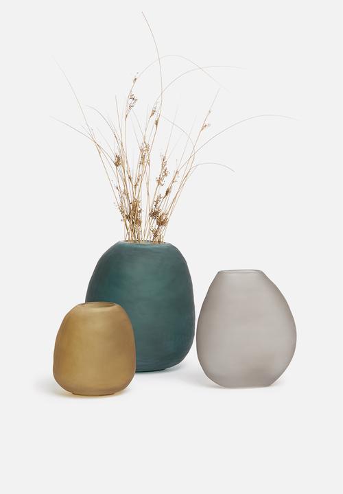 Hertex Haus - Stone vase large - deep sea