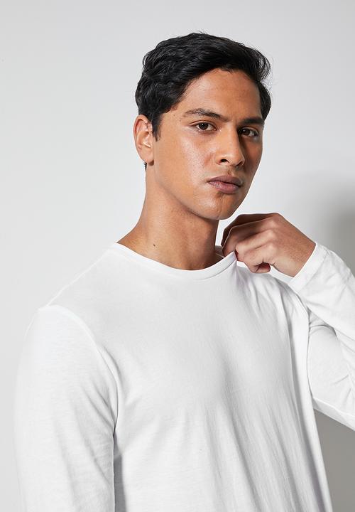 Superbalist - Nate long sleeve crew neck tee -  white 