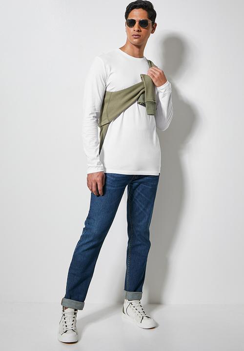 Superbalist - Nate long sleeve crew neck tee -  white 