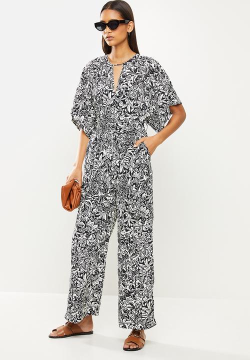MANGO - One-piecesuit selva - black
