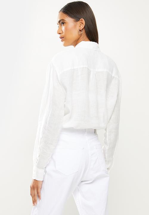 MANGO - Shirt lino - natural