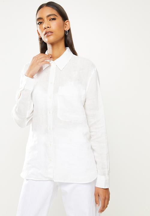 MANGO - Shirt lino - natural