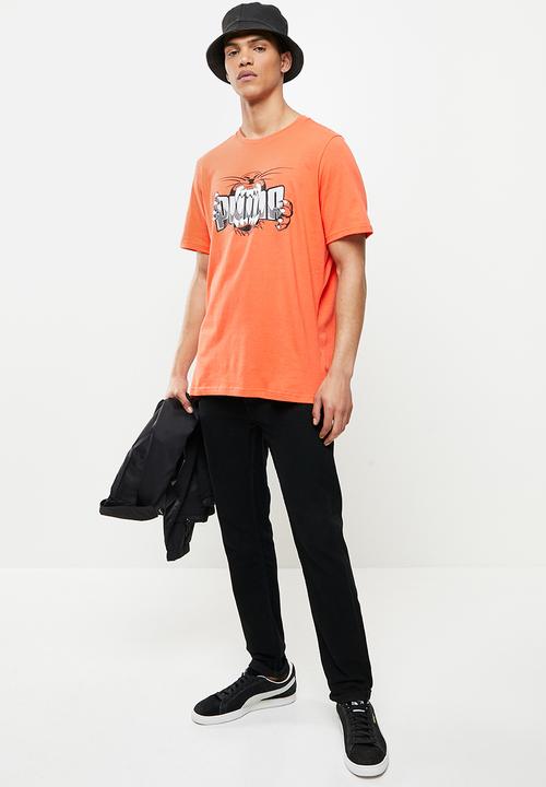 PUMA - Graphic tee logo play - tigerlily