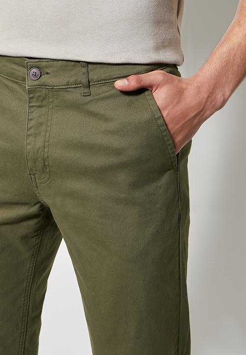 Superbalist - Caleb slim chino - light khaki green