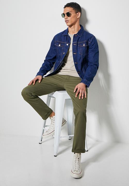 Superbalist - Caleb slim chino - light khaki green