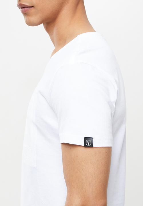 S.P.C.C - Ezra side slit straight hem tee - optical white
