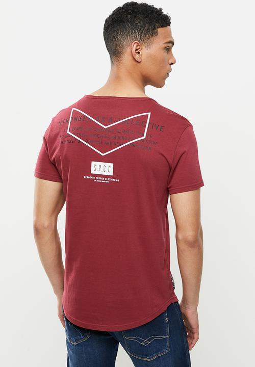 S.P.C.C - Granger scooped hem tee - bloodstone