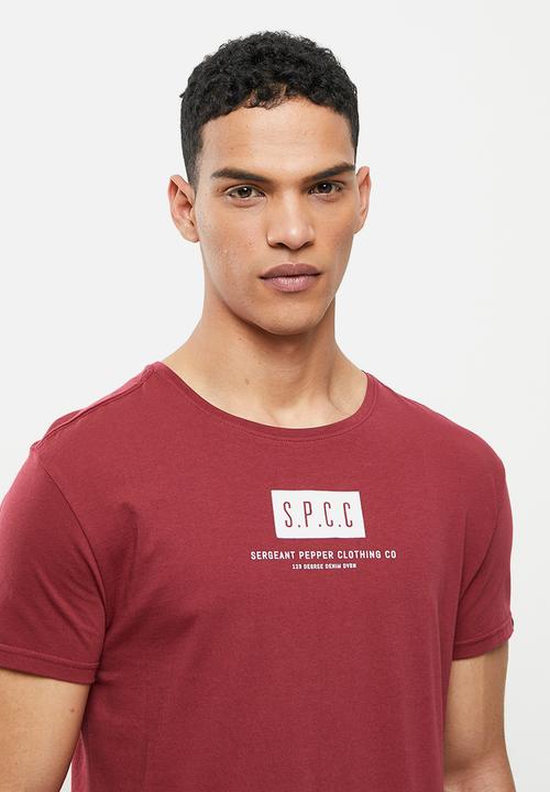 S.P.C.C - Granger scooped hem tee - bloodstone
