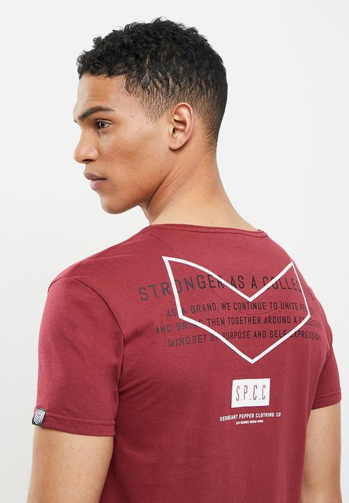 S.P.C.C - Granger scooped hem tee - bloodstone