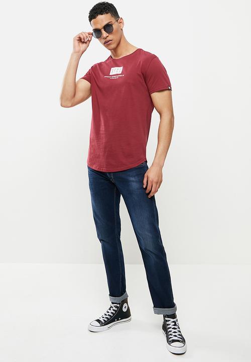 S.P.C.C - Granger scooped hem tee - bloodstone