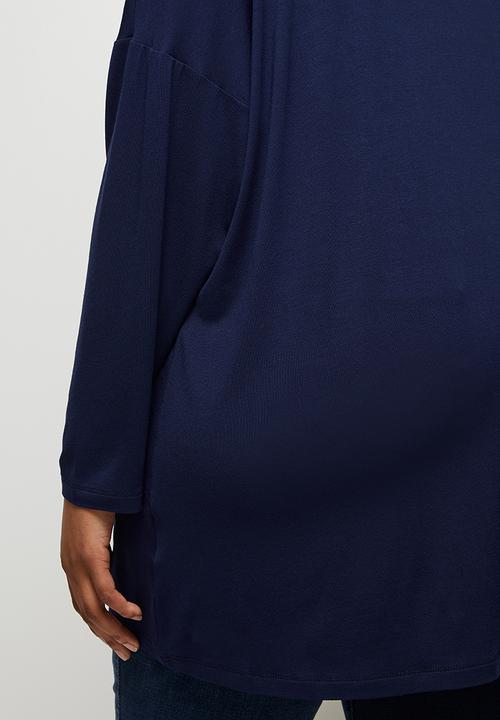 edit Plus - Dolman crew T-shirt - navy