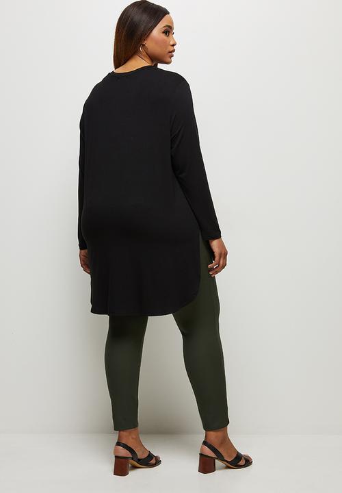 edit Plus - Dolman crew t-shirt - black stripe