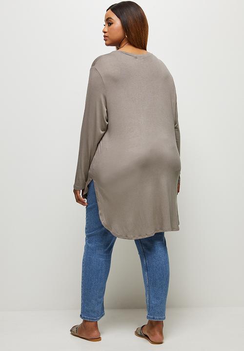 edit Plus - Curved ll tee - mocha