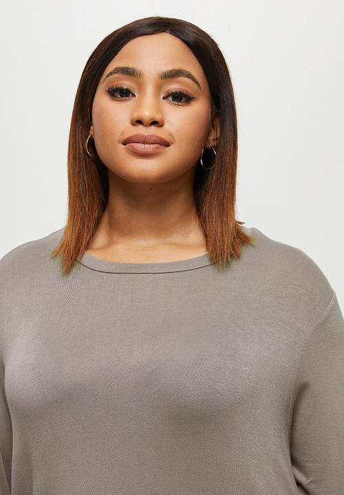 edit Plus - Curved ll tee - mocha