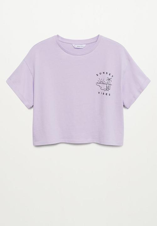 MANGO - Camiseta sunset - purple