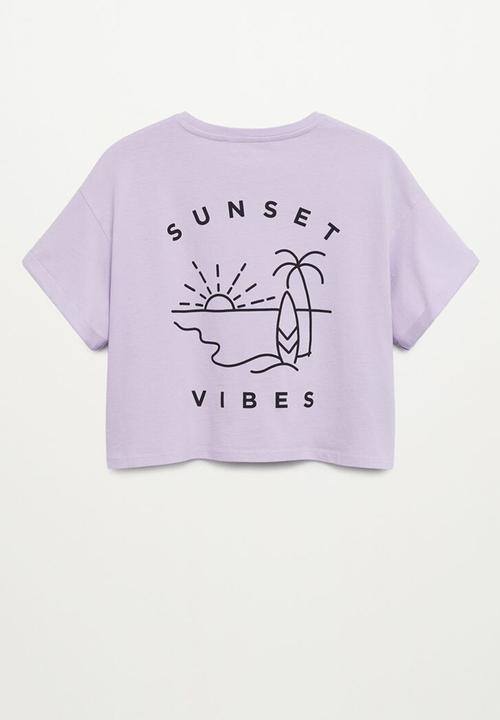 MANGO - Camiseta sunset - purple