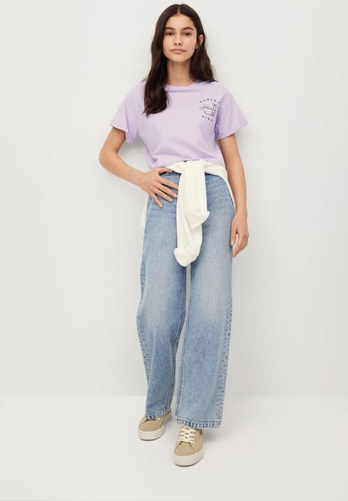 MANGO - Camiseta sunset - purple
