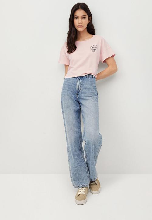 MANGO - Camiseta waves - pink