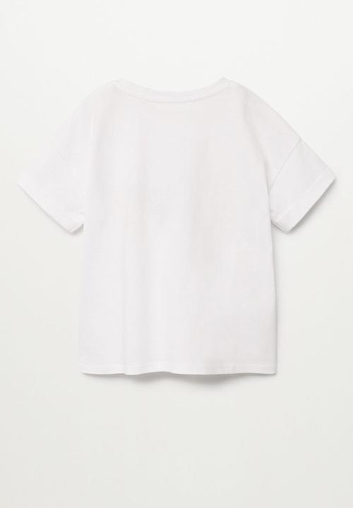 MANGO - Happy short sleeve tee - white