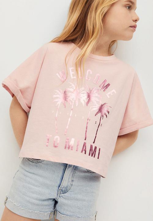 MANGO - Camiseta vacances - pink